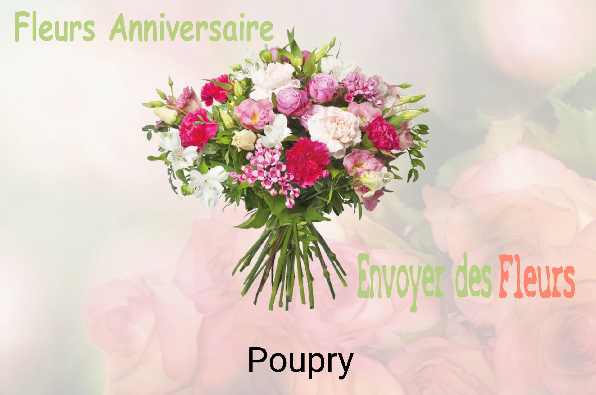 Bouquet de fleurs d’anniversaire livré à Poupry